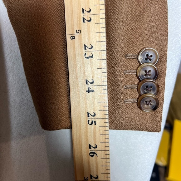 Corneliani EU54 US44R Pure Cashmere Brown Double Vent Textured Herringbone Coat - Picture 14 of 15